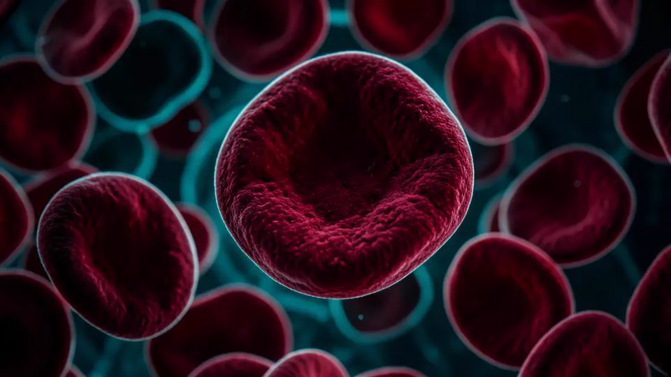 Hemácias observadas em imagem microscópica