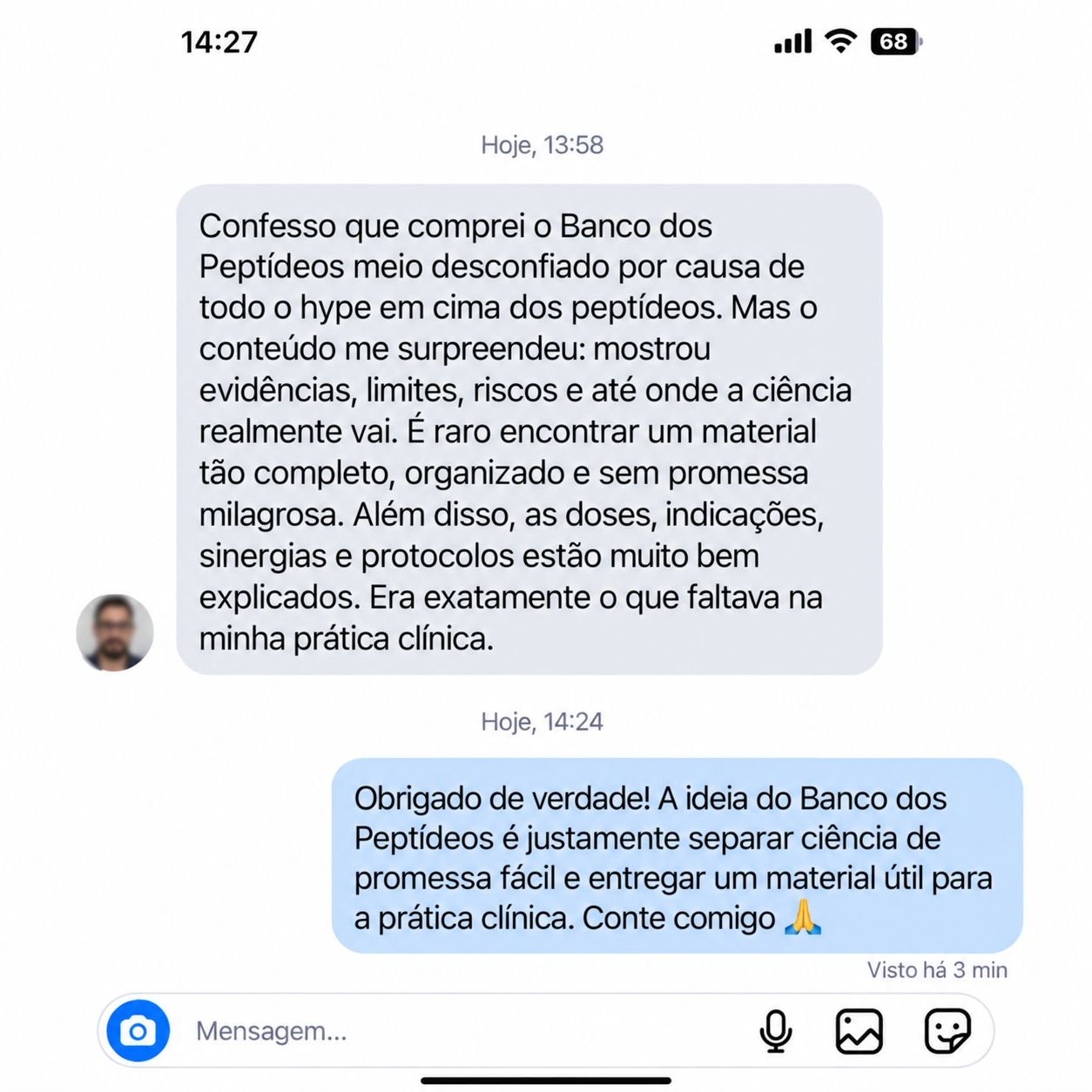 Conversa ilustrativa 3 sobre o Banco dos Peptídeos